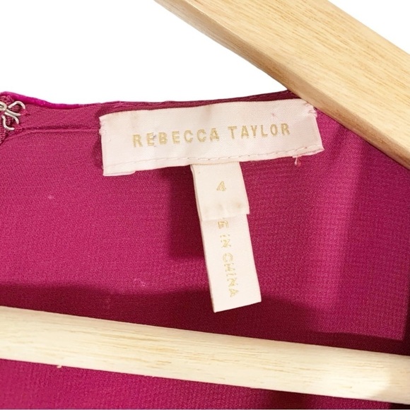 Rebecca Taylor Ruched Velvet Dress Size 4 - Picture 8 of 10